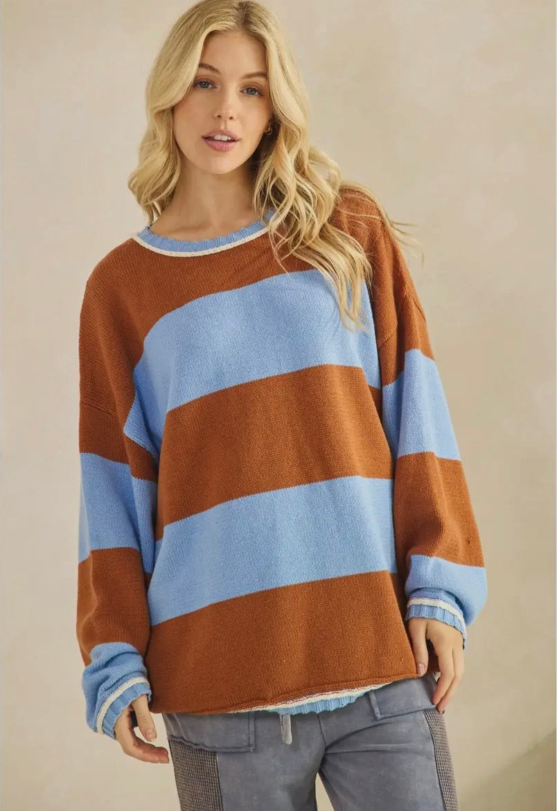 Colorblock Stripe Sweater