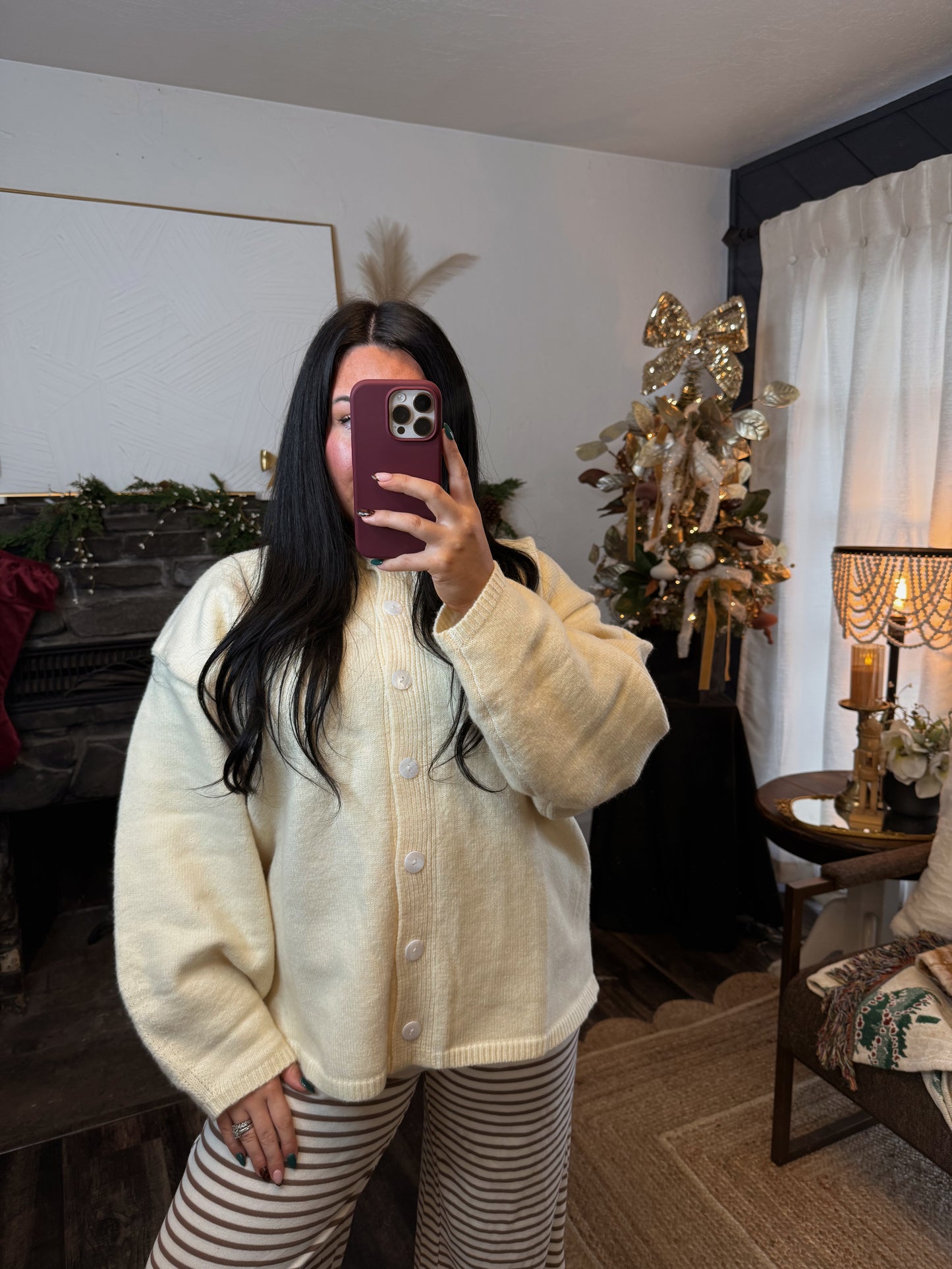 Butter Yellow Button Cardigan