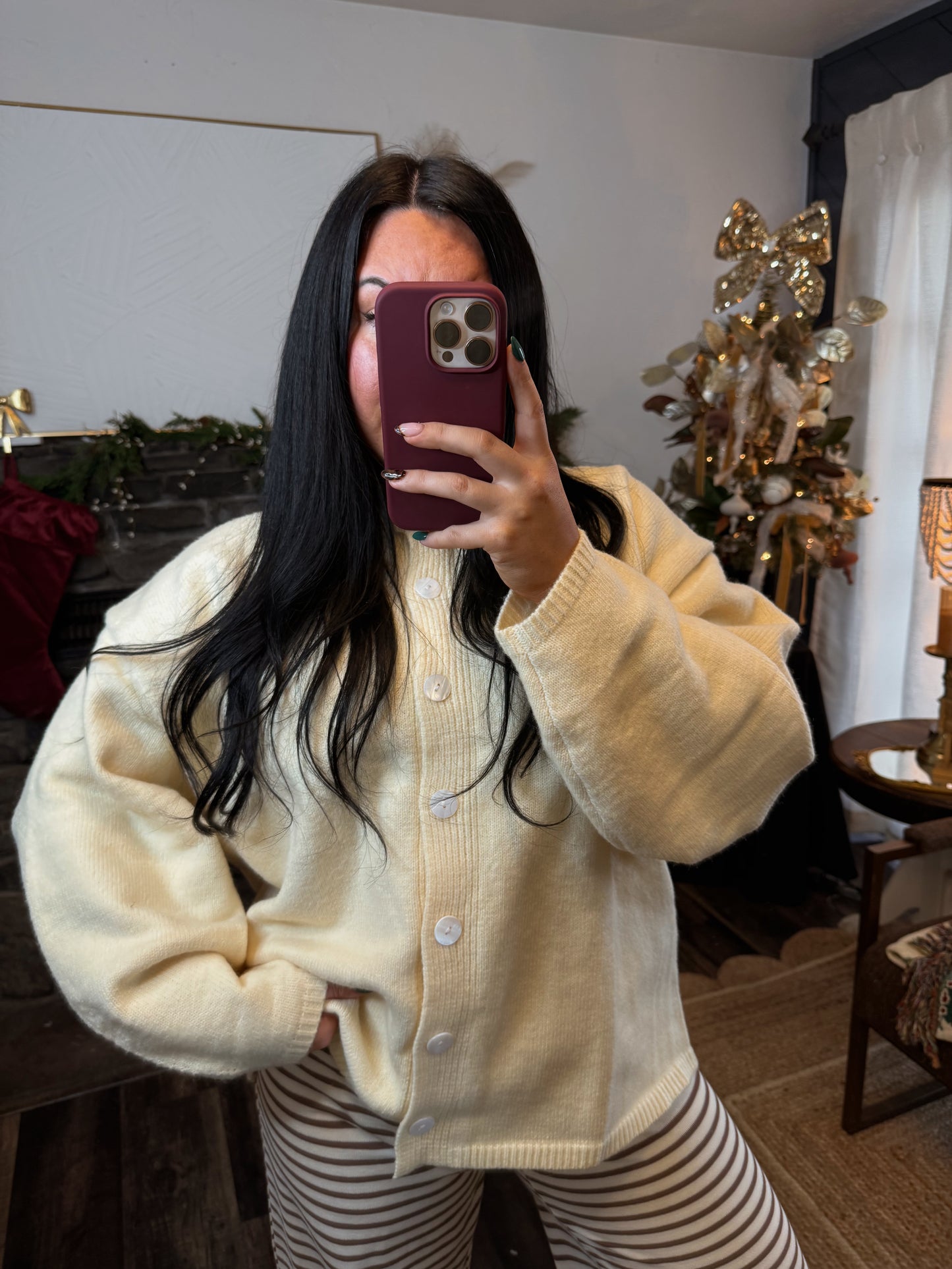Butter Yellow Button Cardigan