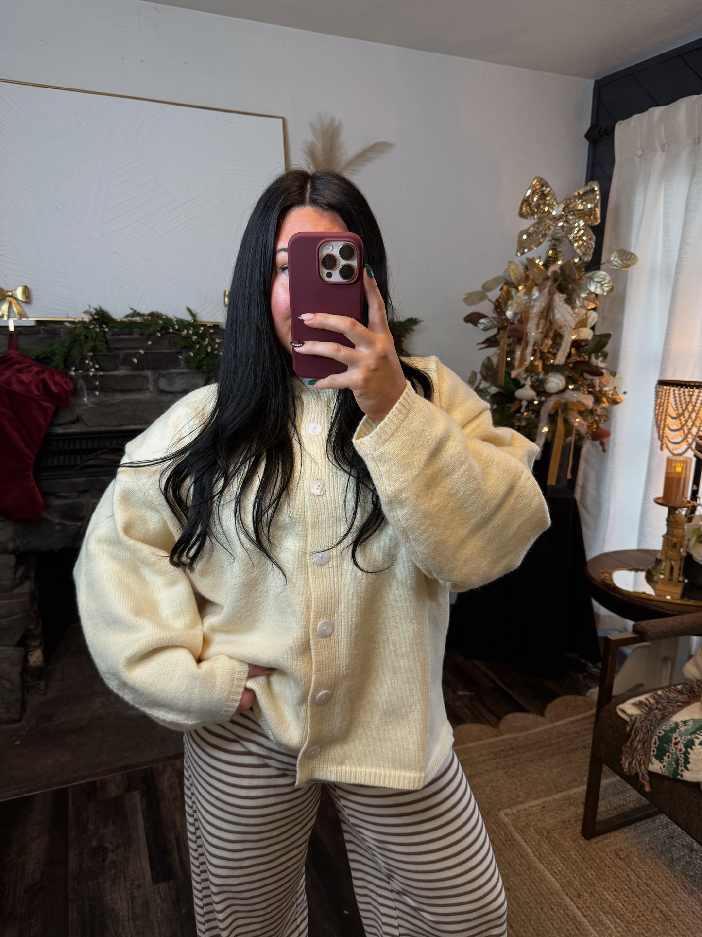 Butter Yellow Button Cardigan