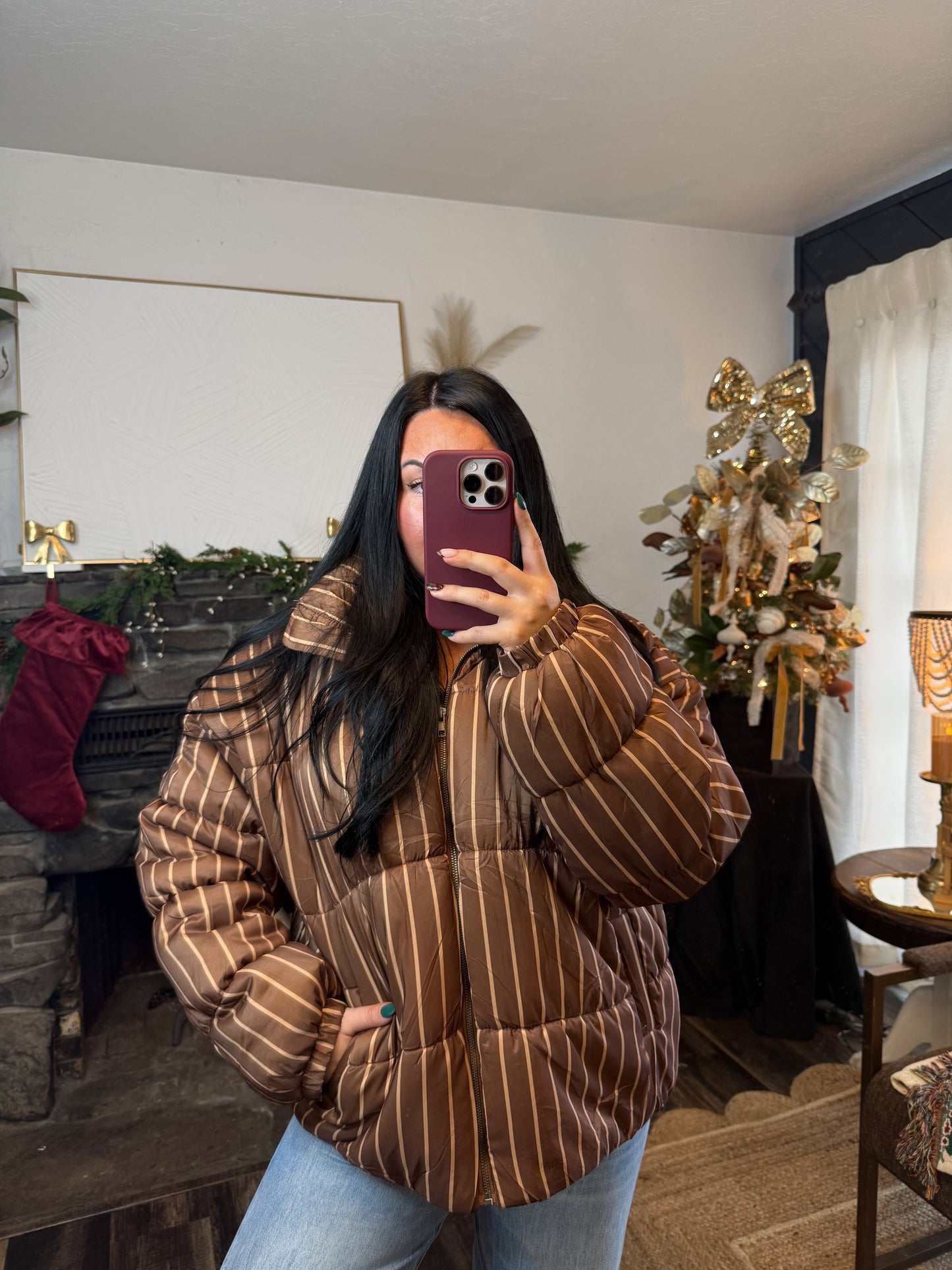 Stripe Puffer Jacket