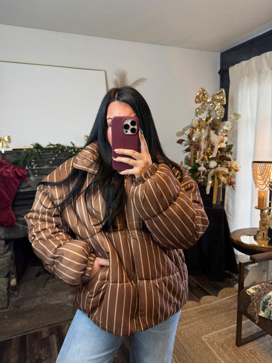 Stripe Puffer Jacket