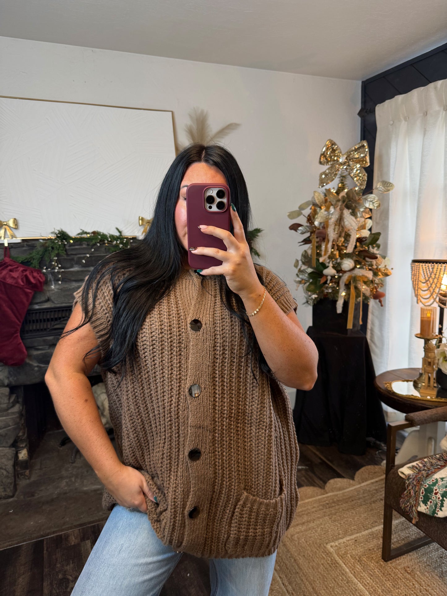 Chunky Knit Sweater Vest