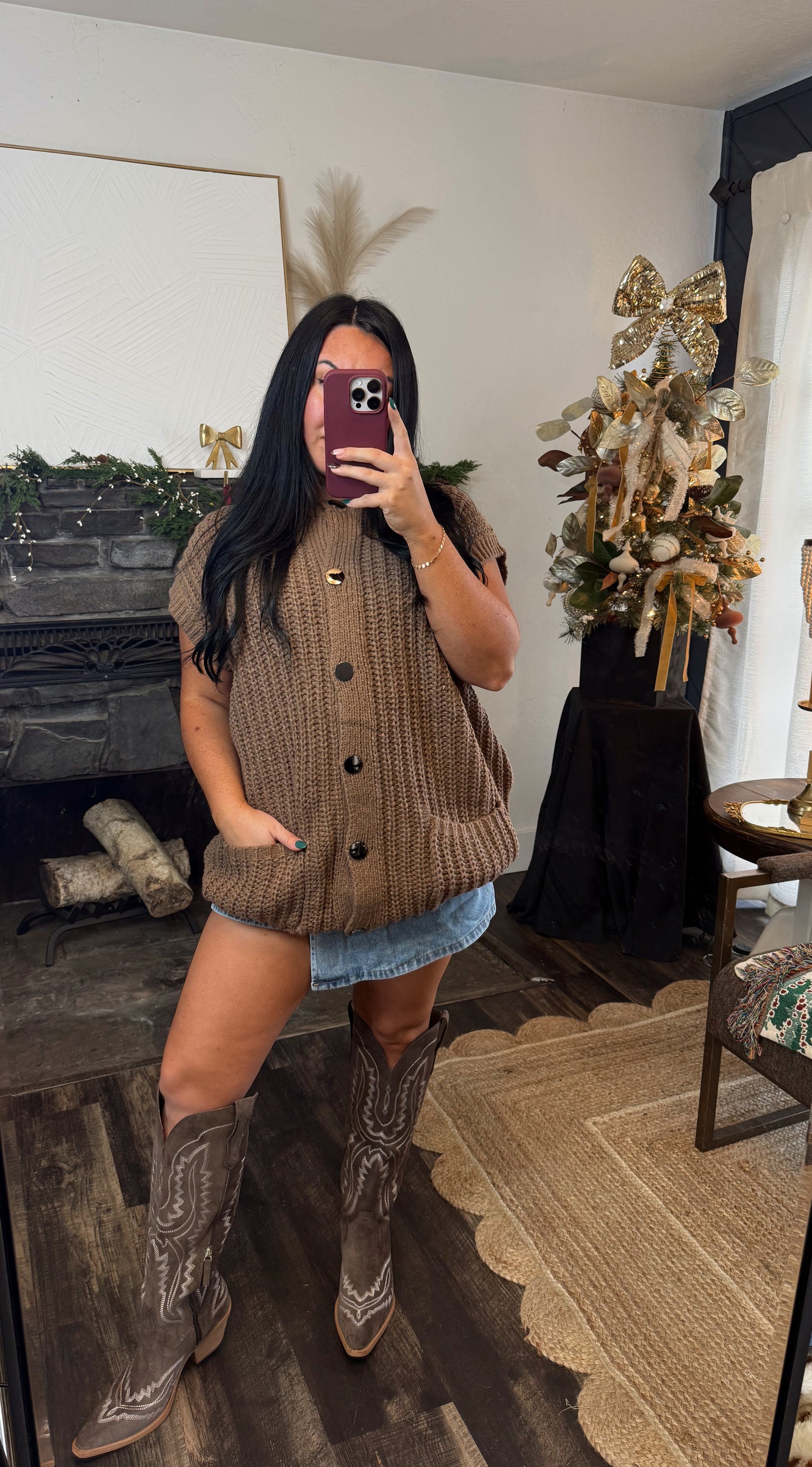 Chunky Knit Sweater Vest
