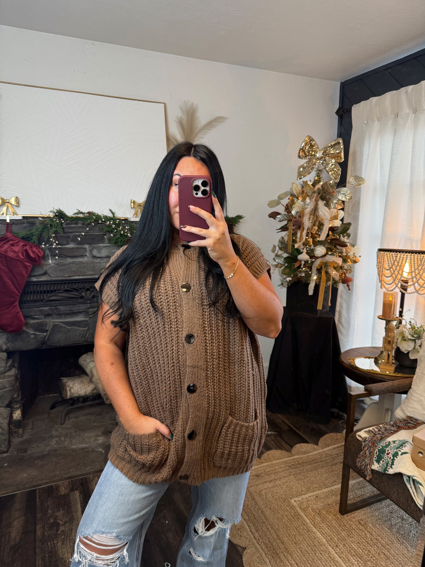 Chunky Knit Sweater Vest