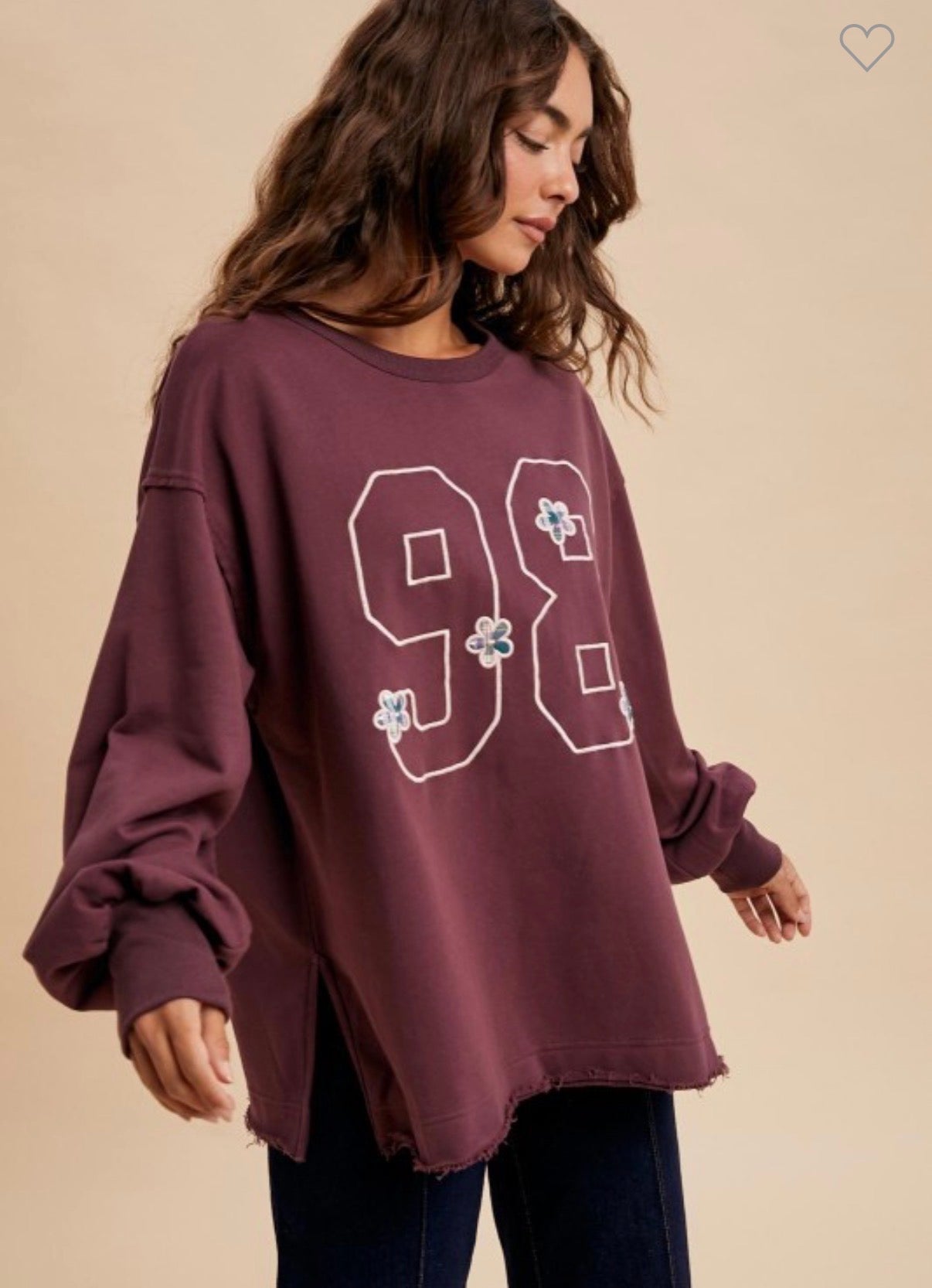 Oversized Embroidered Jersey Pullover
