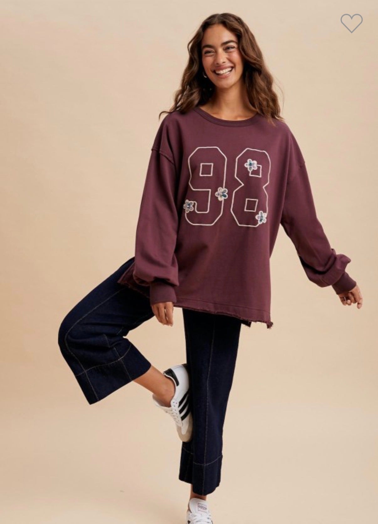 Oversized Embroidered Jersey Pullover