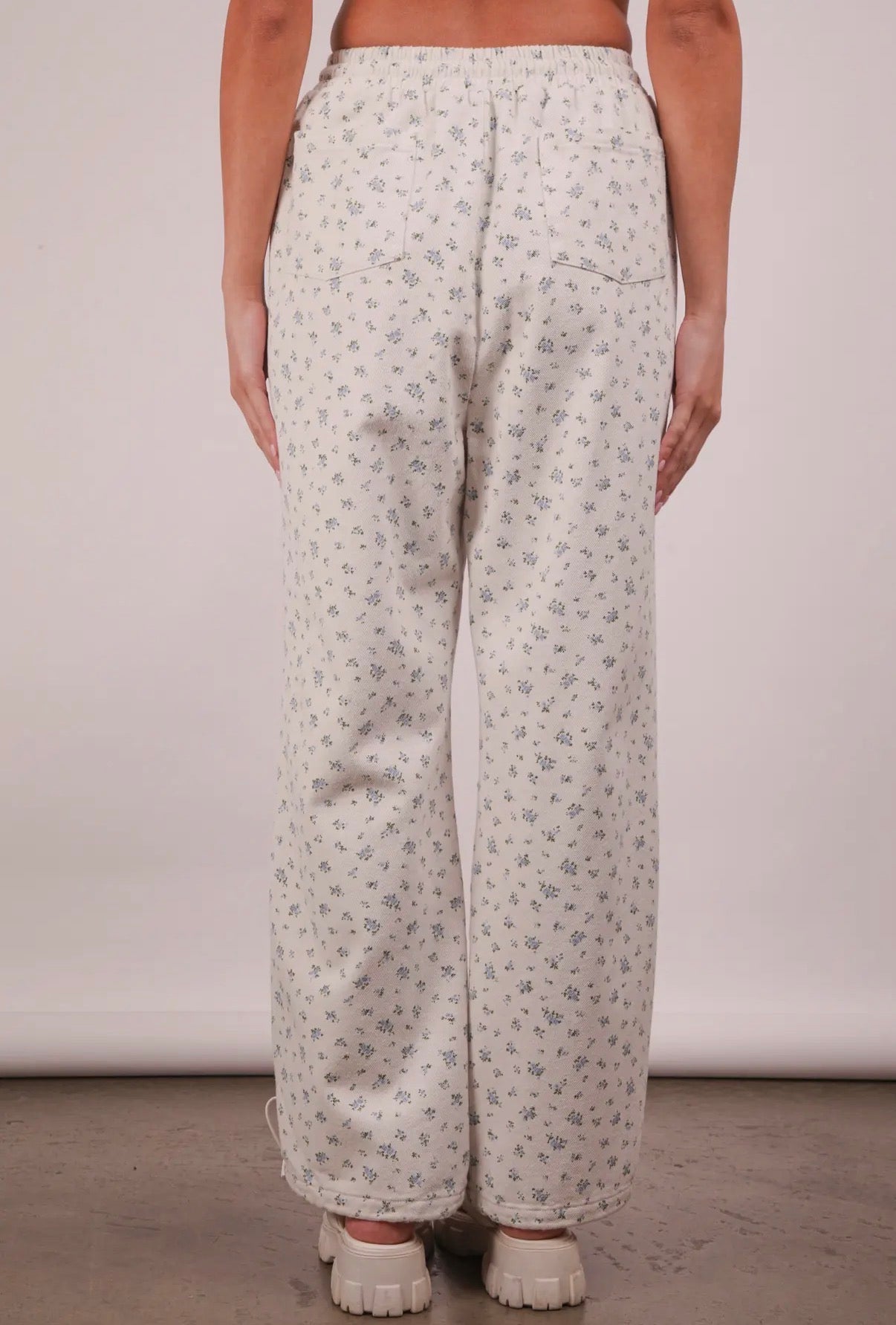 Floral Printed Parachute Pants