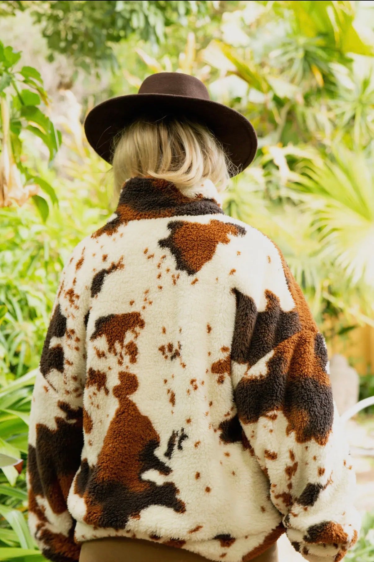Animal Print Sherpa Jacket