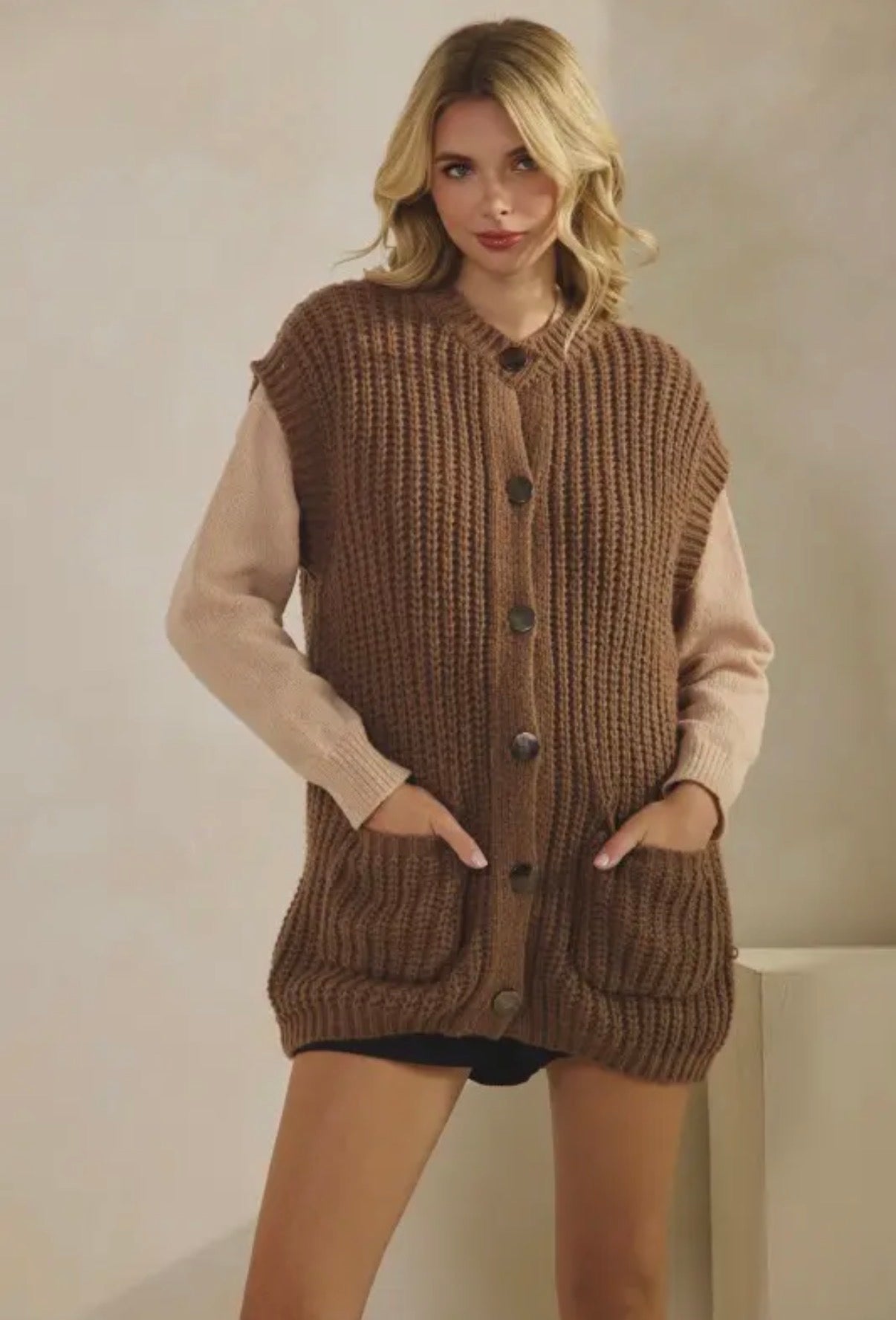 Chunky Knit Sweater Vest