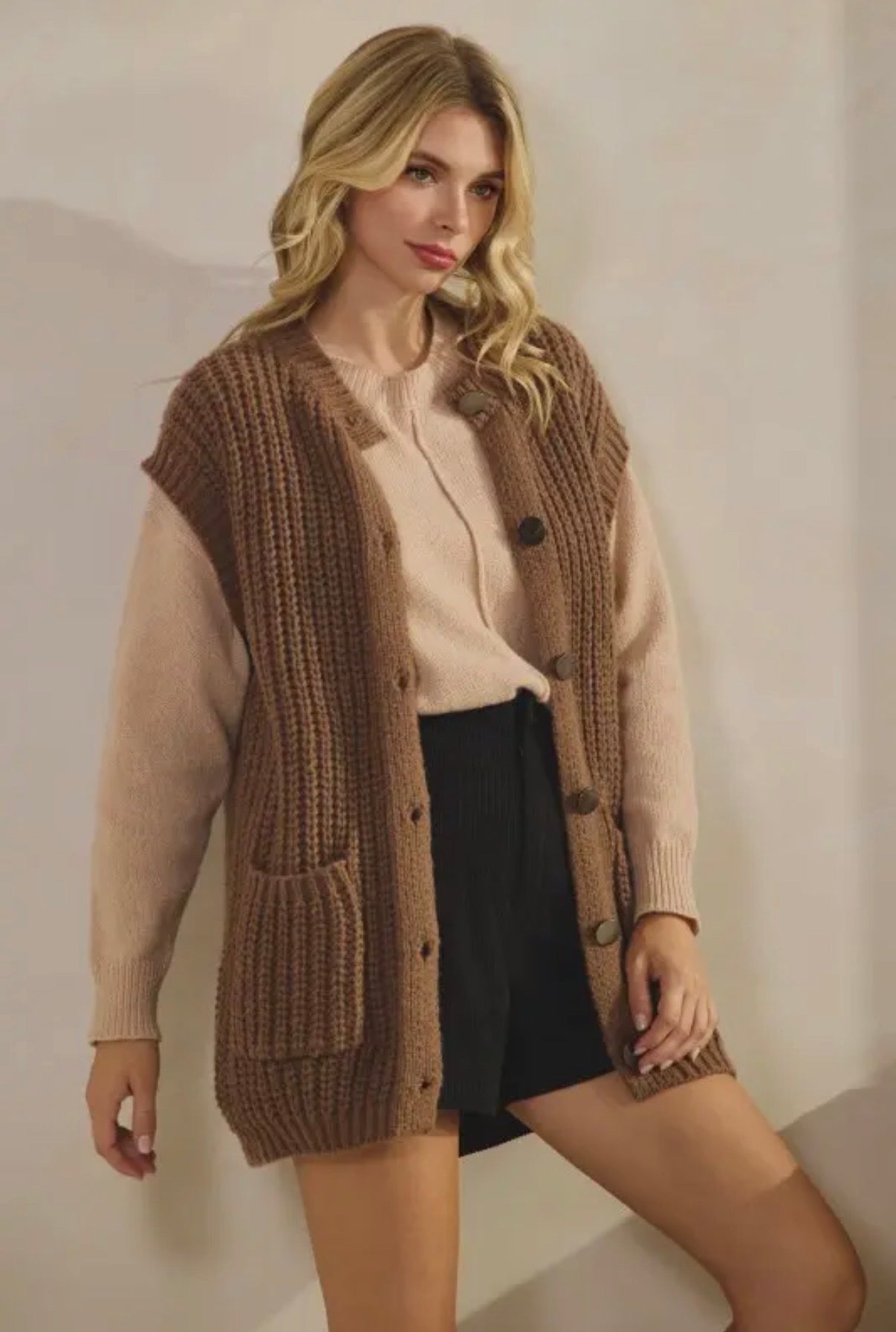 Chunky Knit Sweater Vest