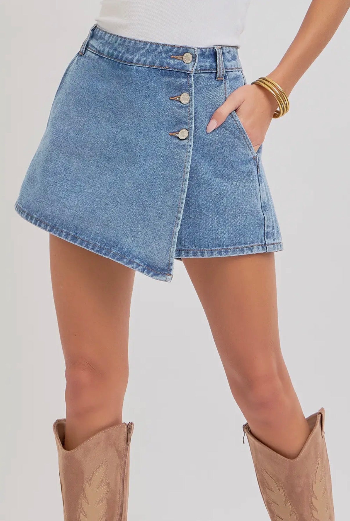 Denim Skort