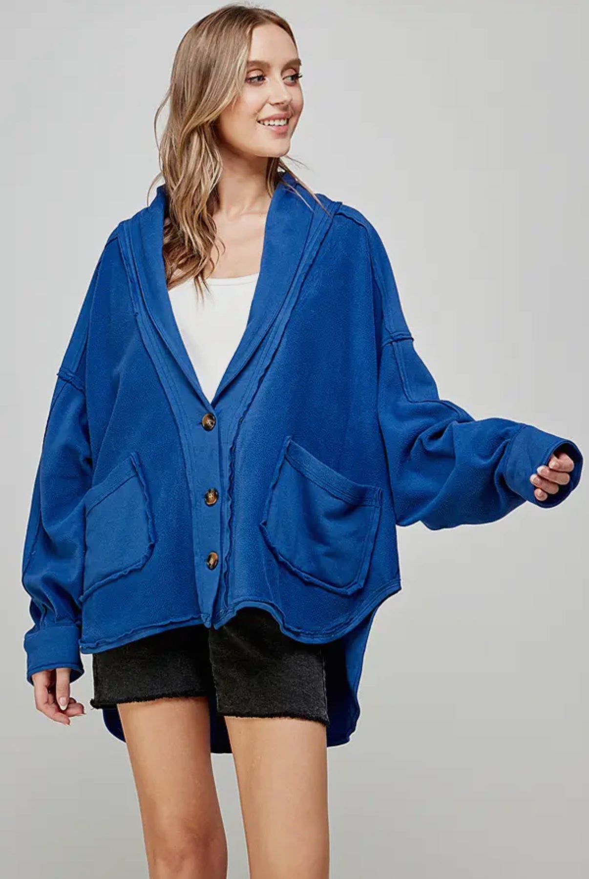 Blue Button Cardigan