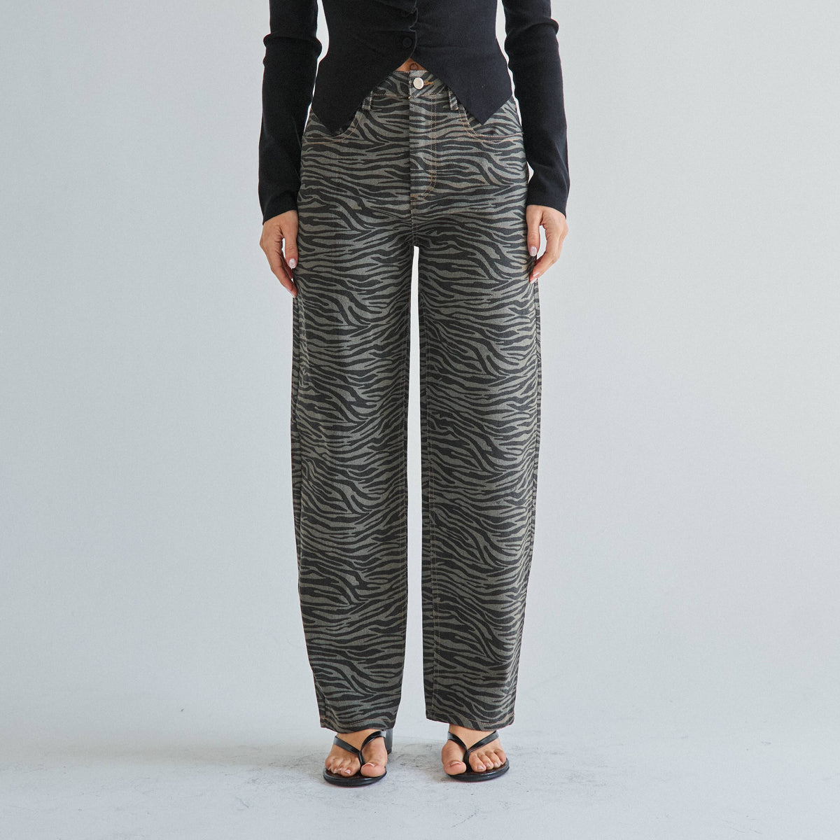 Zannie Zebra Straight Barrel pants