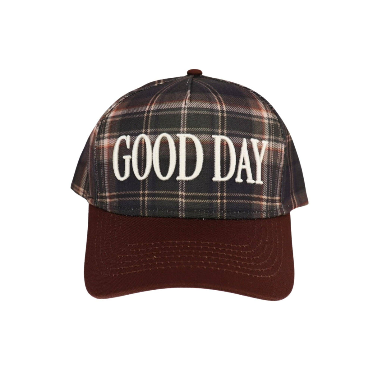 Good Day Plaid Trucker Hat