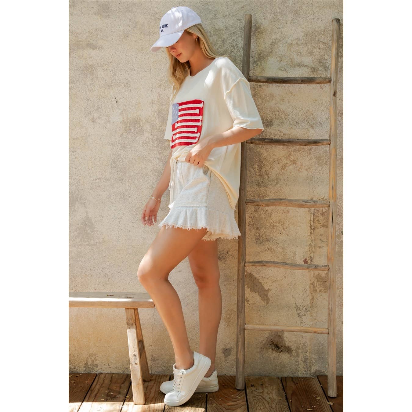 AMERICAN FLAG MINERAL WASH TOP