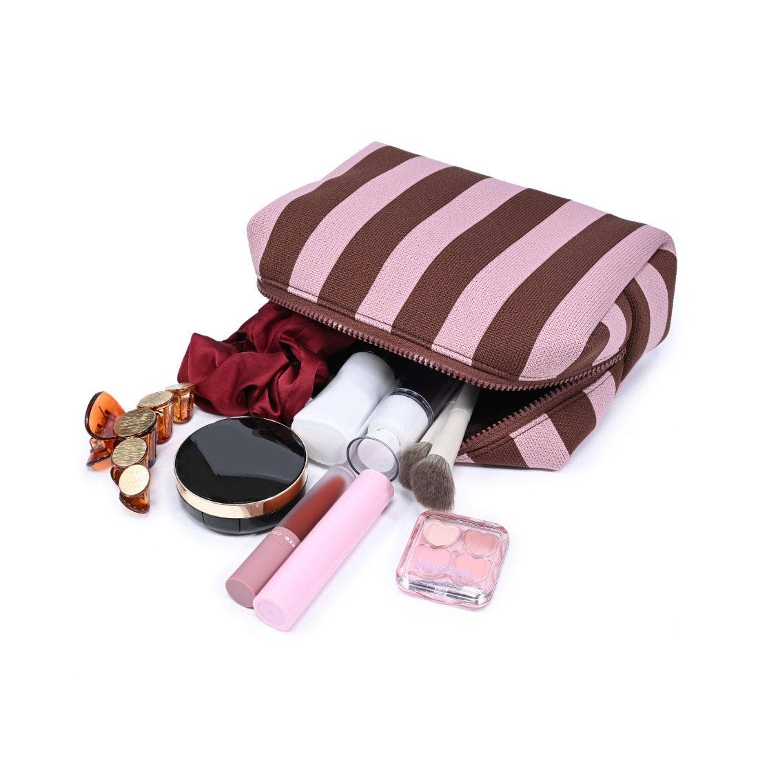 Essential Stripe Cosmetic & Travel Organizer Pouch