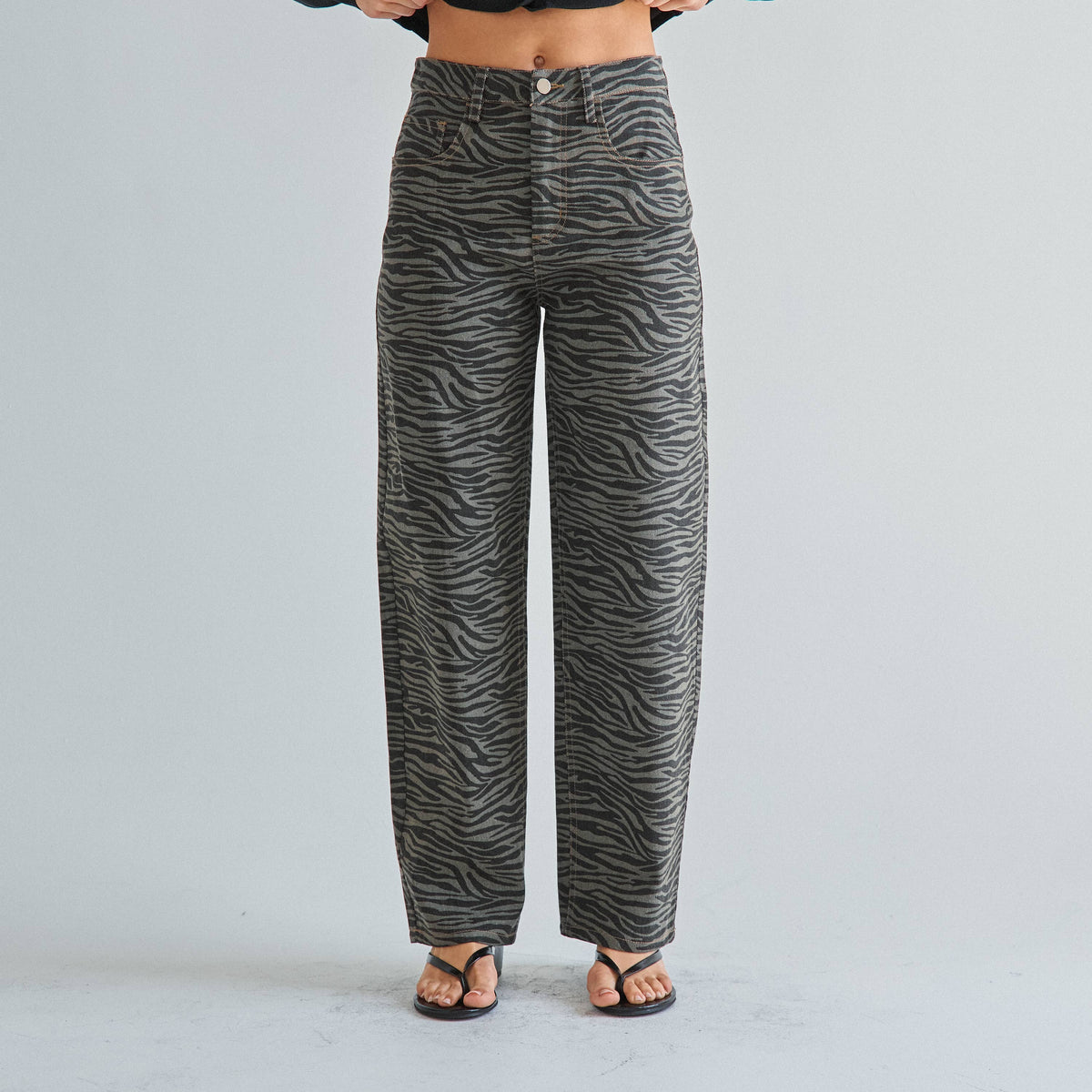Zannie Zebra Straight Barrel pants