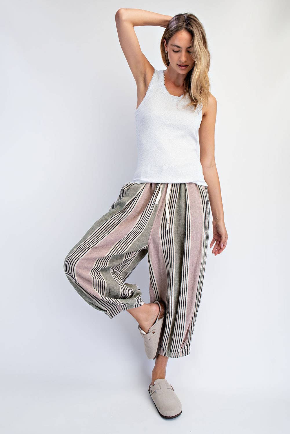 WOMEN'S LINEN-BLEND BALOOM PANTS
