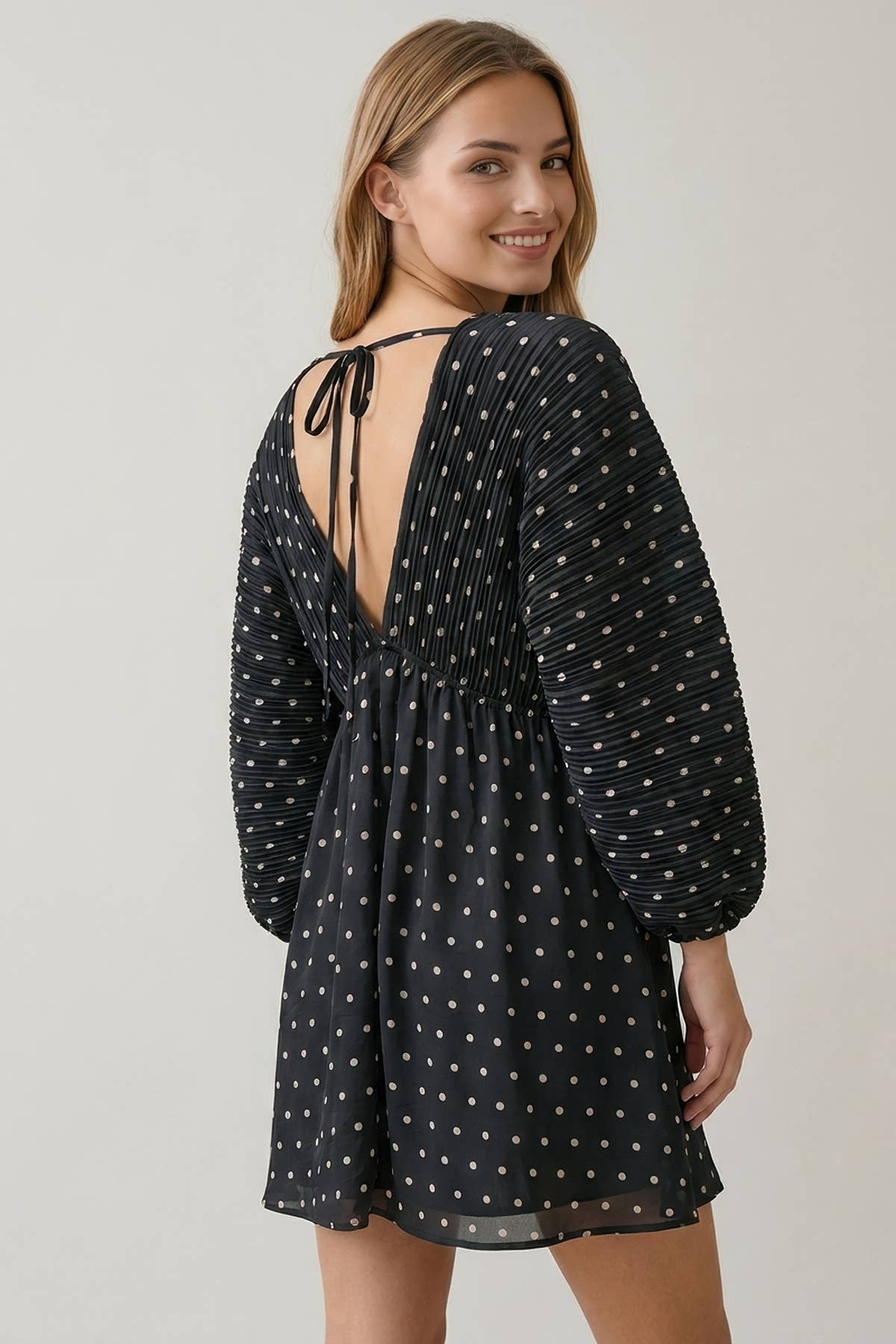POLKA DOT DOLMAN DRESS