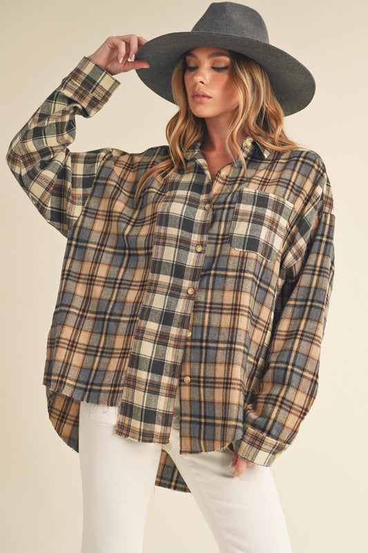 Oliver Plaid Button Down Flannel Shirt