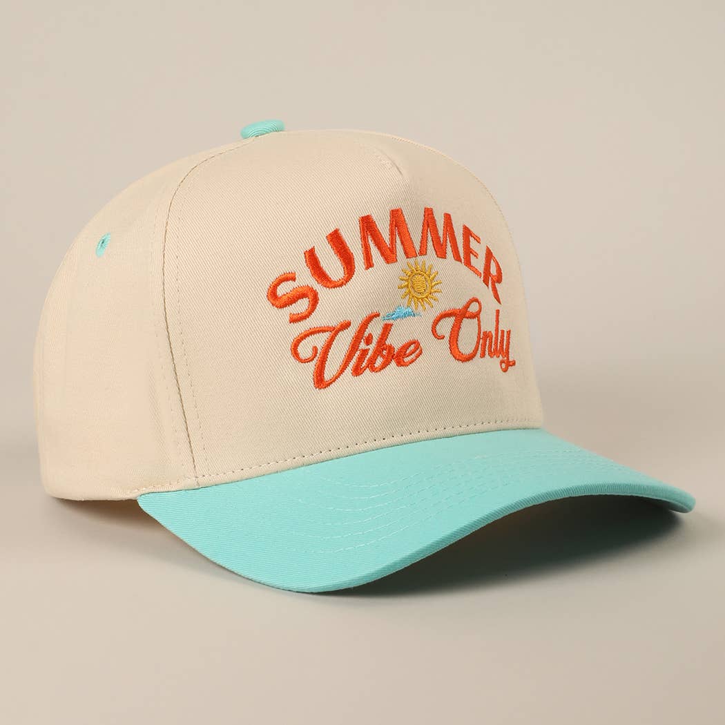 Summer Vibe Only Embroidered Two-Tone Trucker Hat