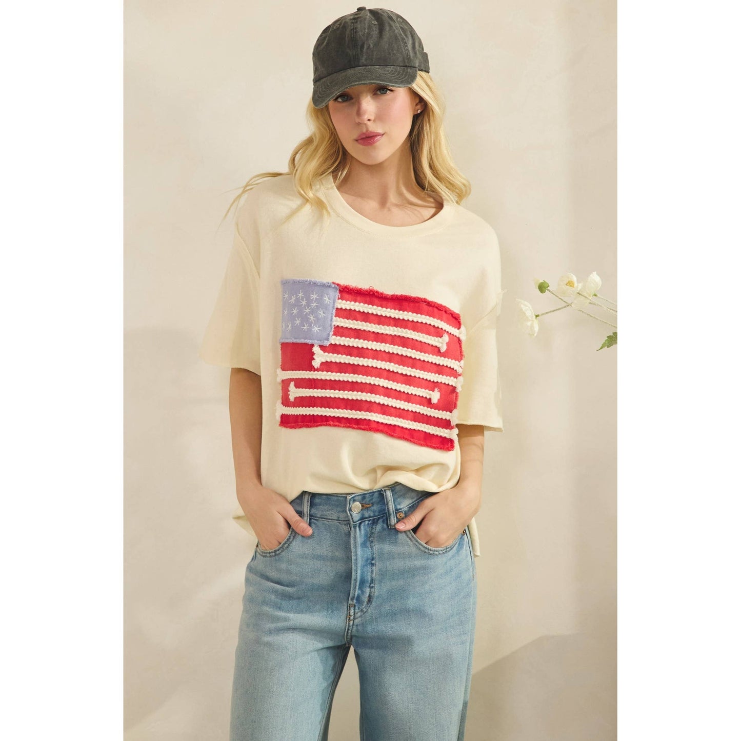 AMERICAN FLAG MINERAL WASH TOP