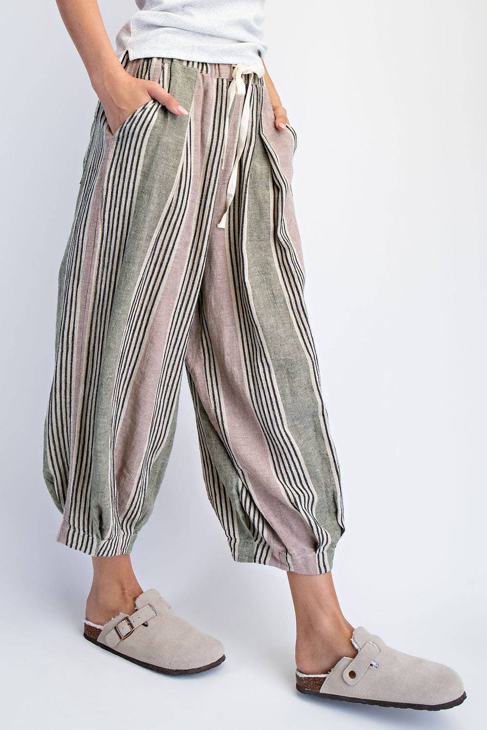 WOMEN'S LINEN-BLEND BALOOM PANTS