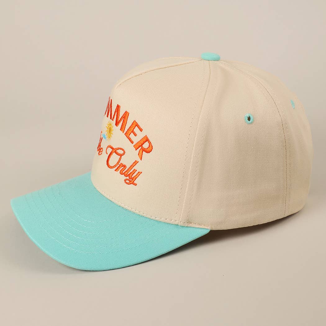 Summer Vibe Only Embroidered Two-Tone Trucker Hat