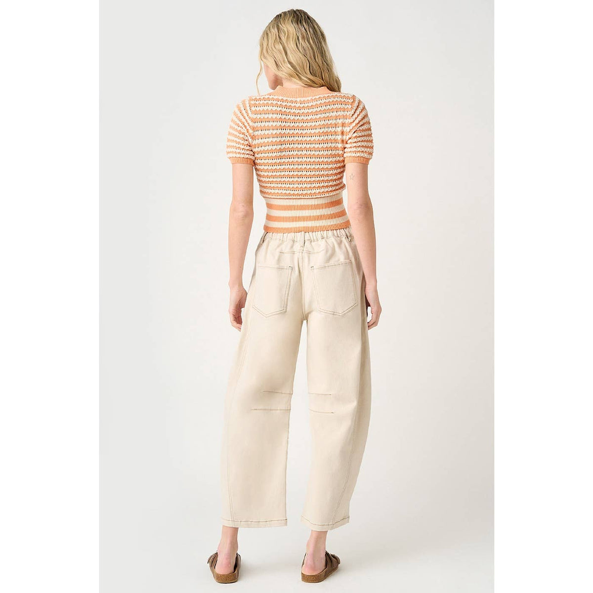Cream Dream Barrel Jeans