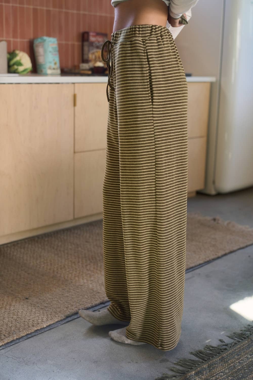 Soft Knit Stripe Lounge Pants